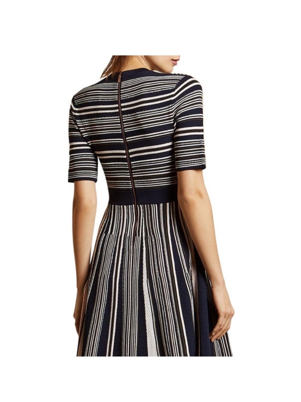 Ted Baker Meemeei Striped Skater Dress, size 2. - Picture 2 of 7